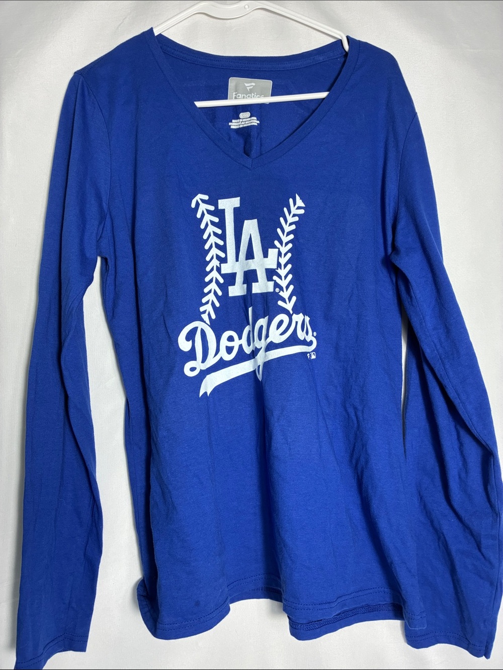 Fanatics Los Angeles Dodgers Shohei Ohtani Women’s Long Sleeve V-Neck T-Shirt